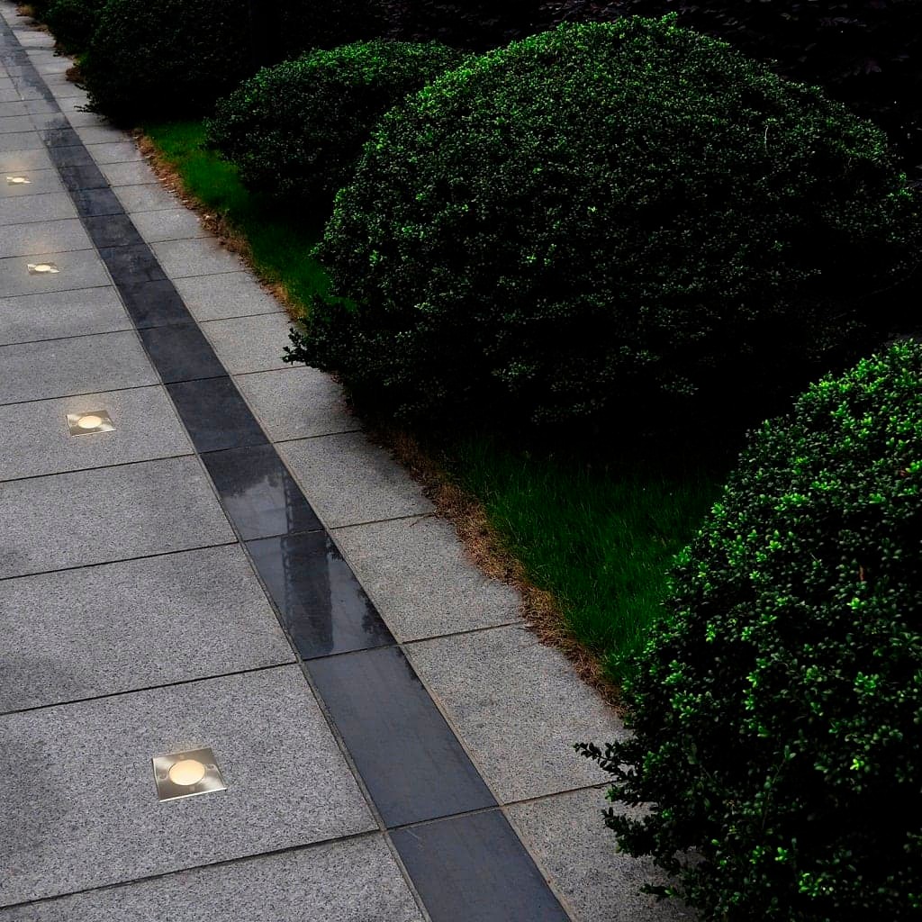 vidaXL Outdoor Ground Lights 12 pcs Square